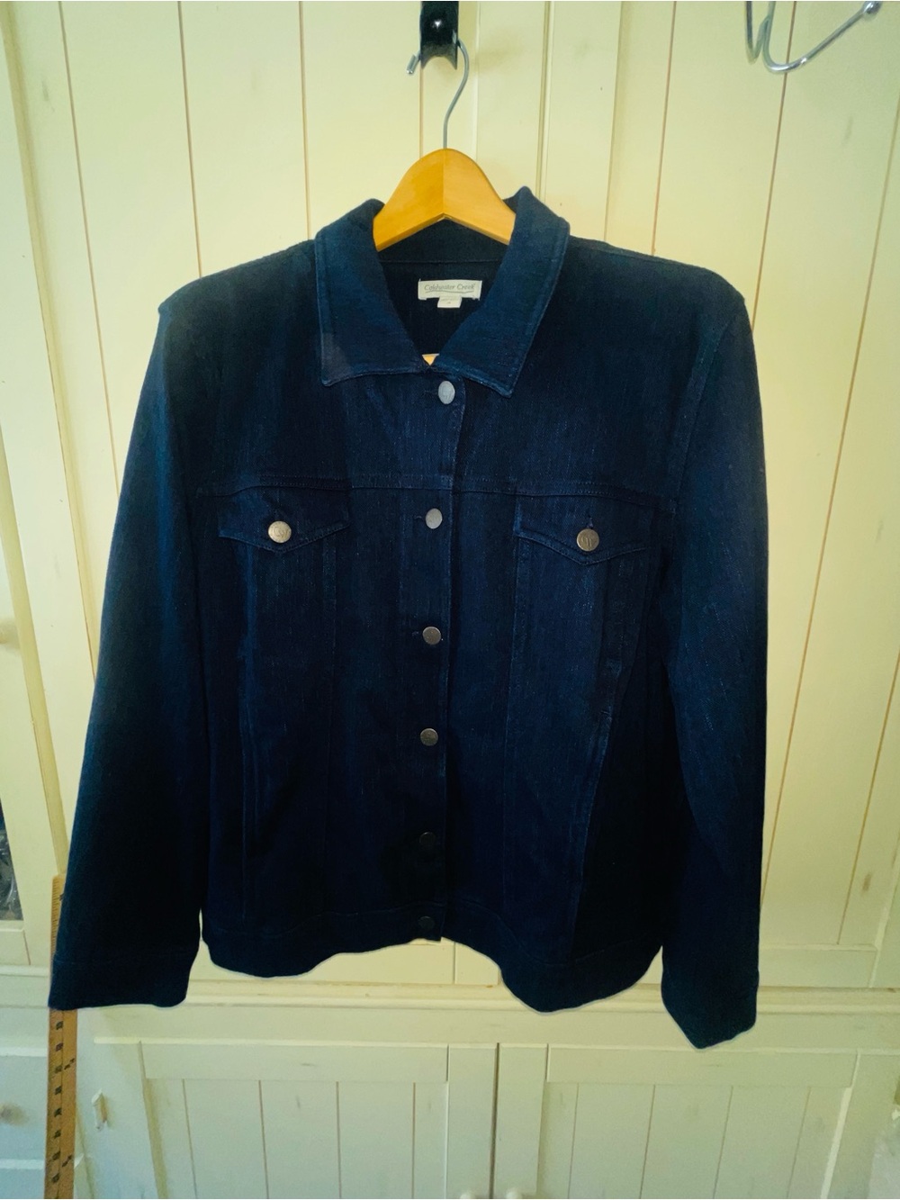 Cold Water Creek Dark Blue Denim Button-Up Jacket Coat Size 2X